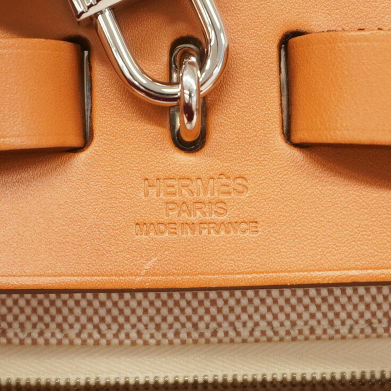 愛馬仕 Hermès Airbag Zip-Ado PM 雙肩包/日用包,Toile GM 帆布,天然色,Z 字印花,女士款-4