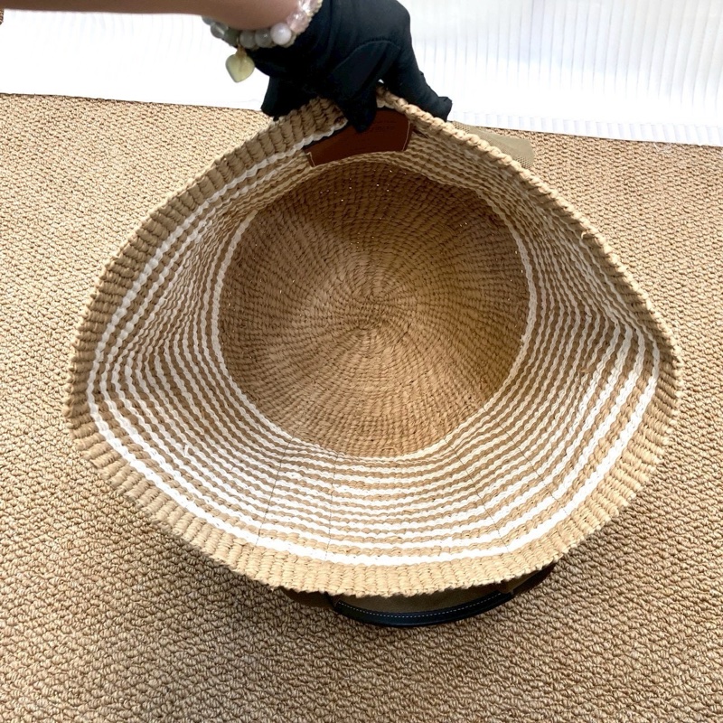 蔻依Chloe woody草編拚皮革托特包-6