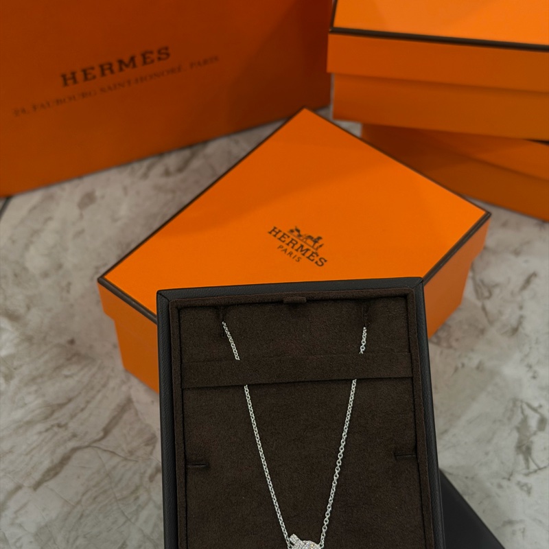 全新❗️愛馬仕 Hermes finesse 項鍊 小Q項鍊-4