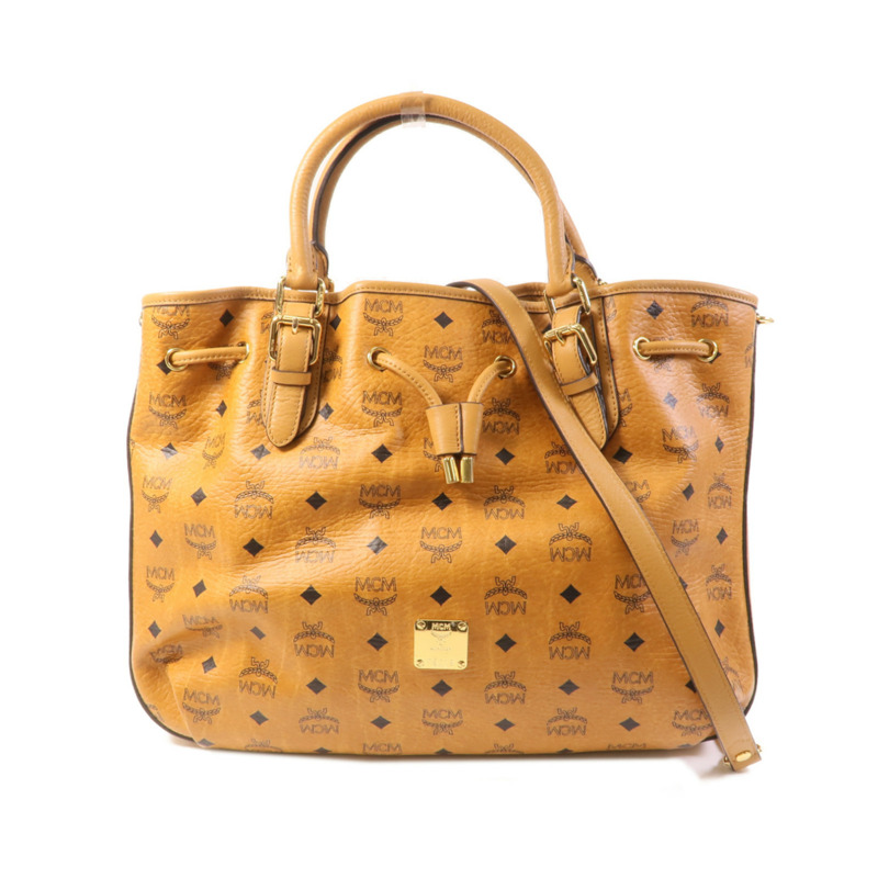 MCM 塗層帆布Shoulder Bag金扣手挽肩背兩用袋-0