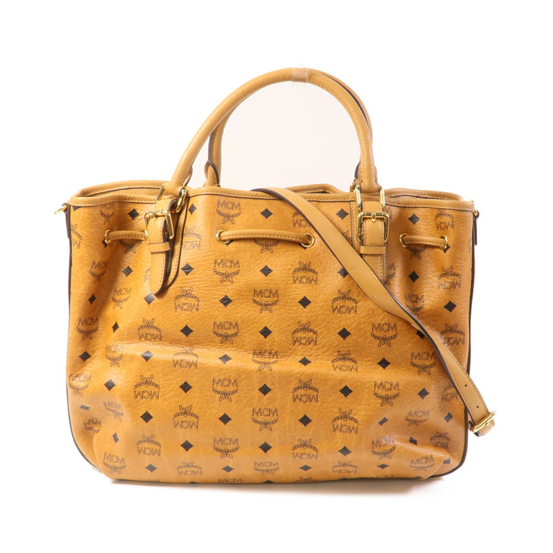 MCM 塗層帆布Shoulder Bag金扣手挽肩背兩用袋-1