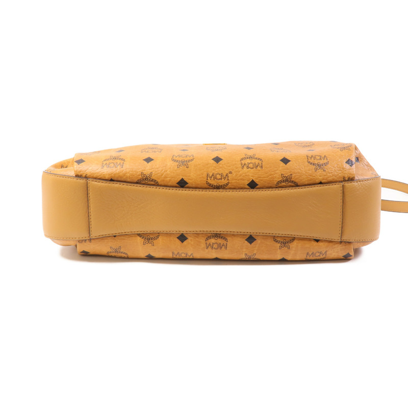 MCM 塗層帆布Shoulder Bag金扣手挽肩背兩用袋-4