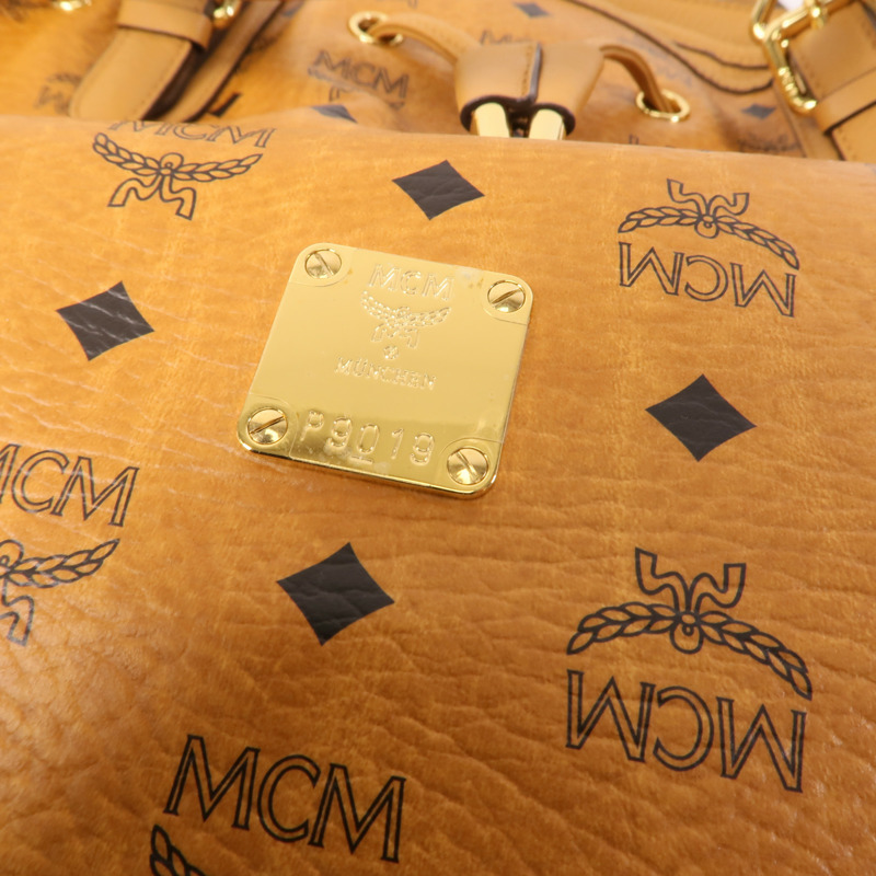 MCM 塗層帆布Shoulder Bag金扣手挽肩背兩用袋-9