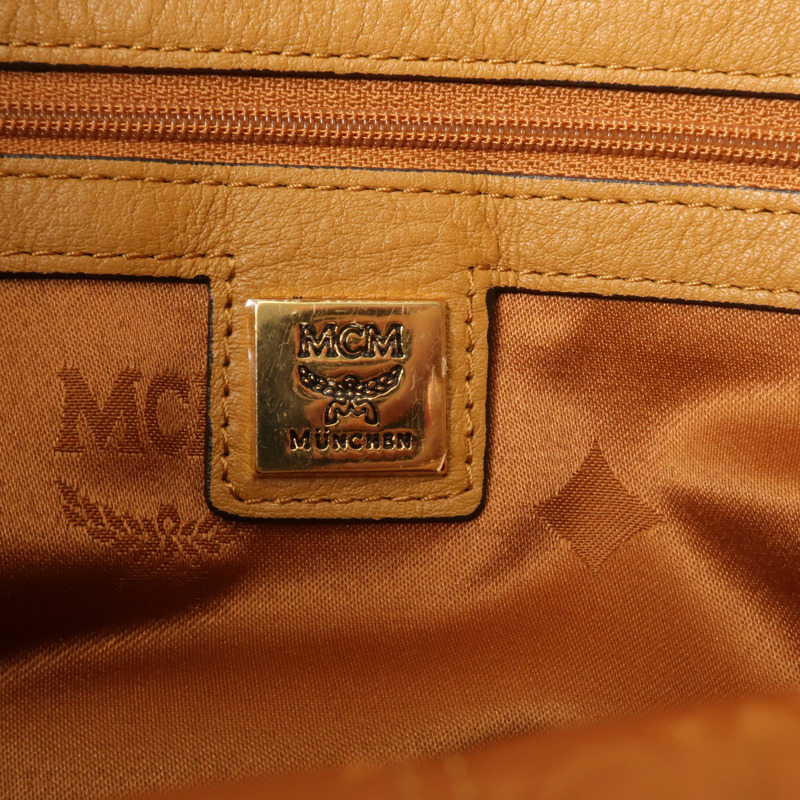 MCM 塗層帆布Shoulder Bag金扣手挽肩背兩用袋-10