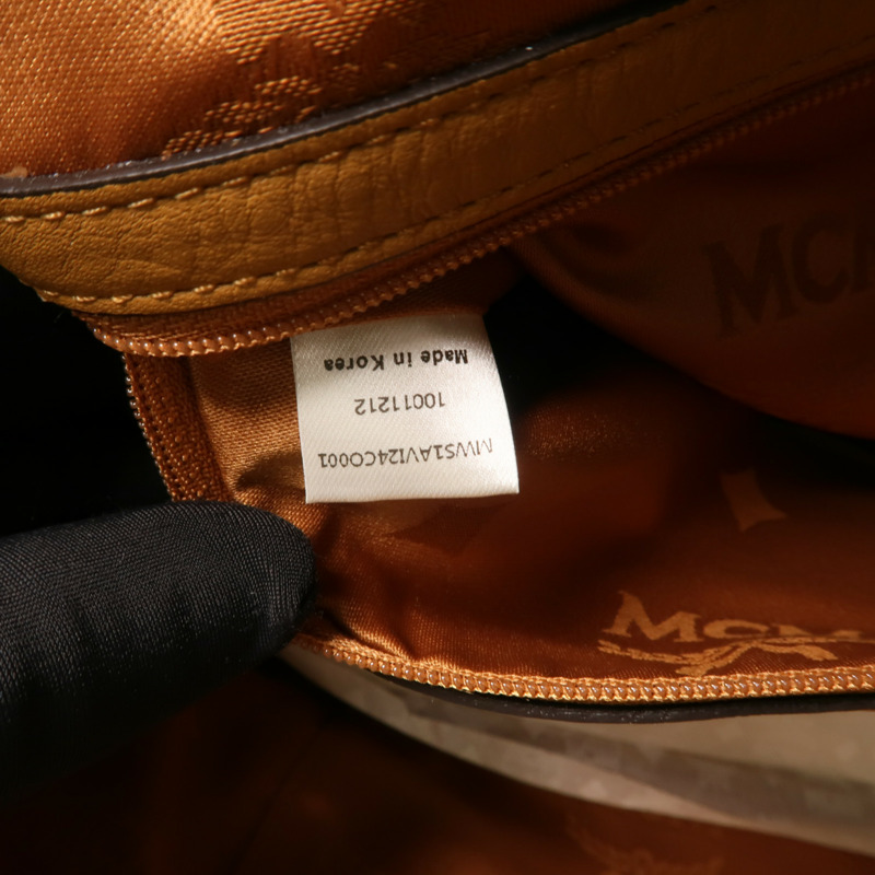 MCM 塗層帆布Shoulder Bag金扣手挽肩背兩用袋-12