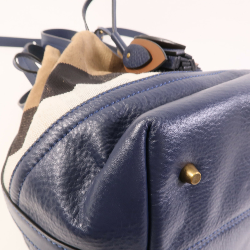 BURBERRY 帆布Shoulder Bag金扣手挽肩背兩用袋-7