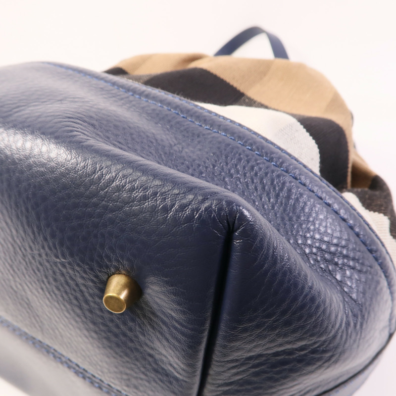 BURBERRY 帆布Shoulder Bag金扣手挽肩背兩用袋-8