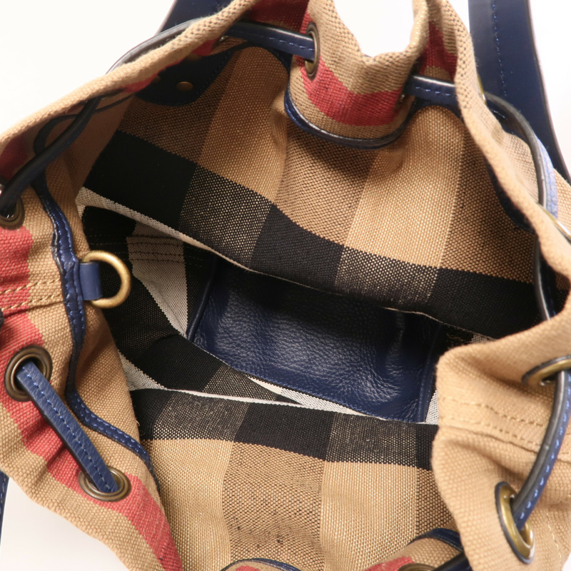 BURBERRY 帆布Shoulder Bag金扣手挽肩背兩用袋-12