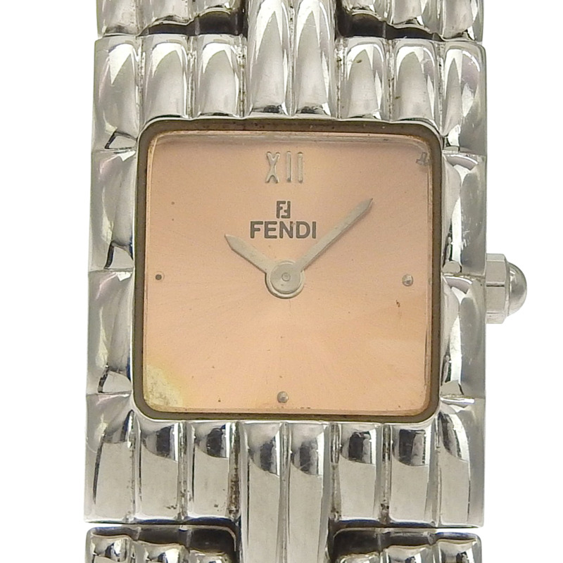 Fendi Olologi 女士腕錶,680L 不鏽鋼錶殼,石英機芯,指針式顯示,玫瑰金錶盤-0