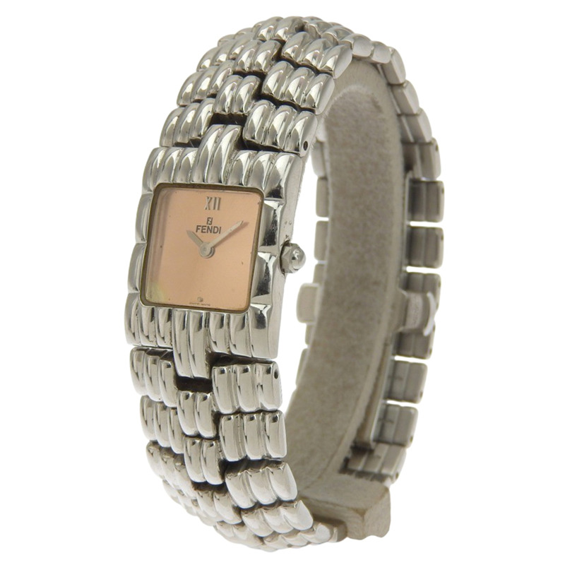 Fendi Olologi 女士腕錶,680L 不鏽鋼錶殼,石英機芯,指針式顯示,玫瑰金錶盤-1