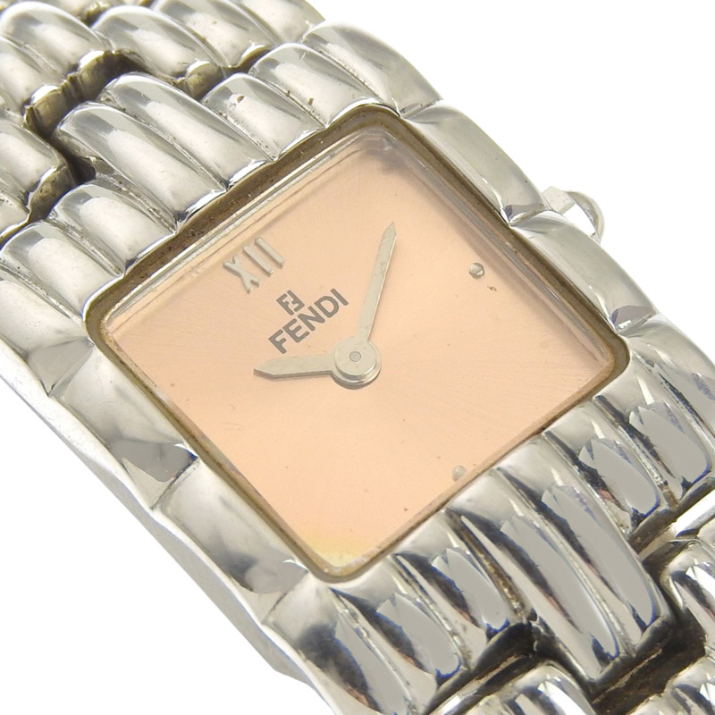 Fendi Olologi 女士腕錶,680L 不鏽鋼錶殼,石英機芯,指針式顯示,玫瑰金錶盤-2