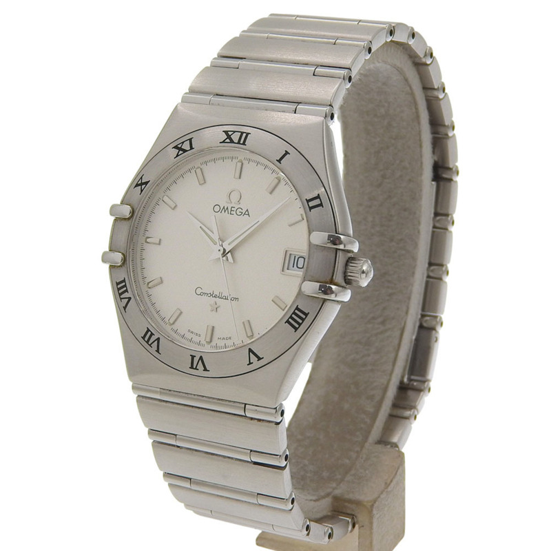 歐米茄星座系列腕錶 1512.30 不鏽鋼錶殼 1998 年石英指針顯示 白色錶盤 女士腕錶-1