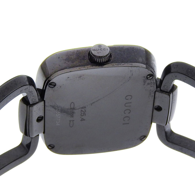 Gucci G 系列腕錶，125.4毫米，不鏽鋼錶殼，石英機芯，指針式顯示，黑色錶盤，女士款-5