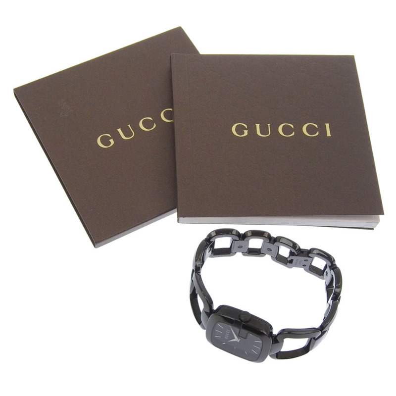 Gucci G 系列腕錶，125.4毫米，不鏽鋼錶殼，石英機芯，指針式顯示，黑色錶盤，女士款-6