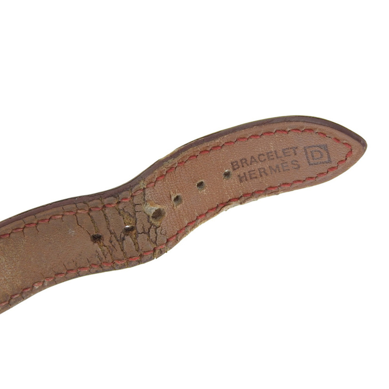 愛馬仕 BE1.210 女士不鏽鋼錶殼及皮錶帶石英機芯腕錶，指針式顯示，白色錶盤-5