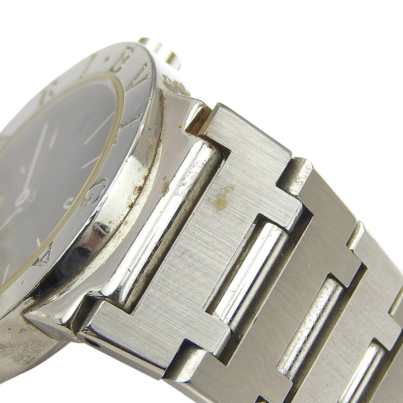 寶格麗 (BVLGARI) BB26SSD 女士腕錶，不鏽鋼石英錶殼，黑色錶盤，指針式顯示。-3