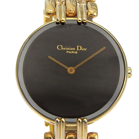 Christian Dior Bakira腕錶 D46.154.4 不鏽鋼石英模擬顯示黑色錶盤 女士款