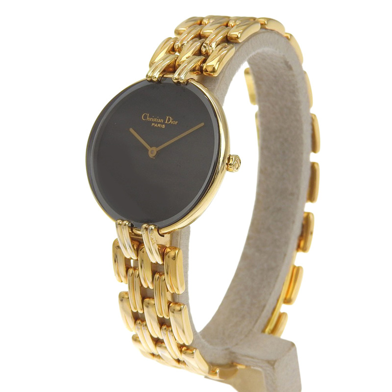 Christian Dior Bakira腕錶 D46.154.4 不鏽鋼石英模擬顯示黑色錶盤 女士款-1