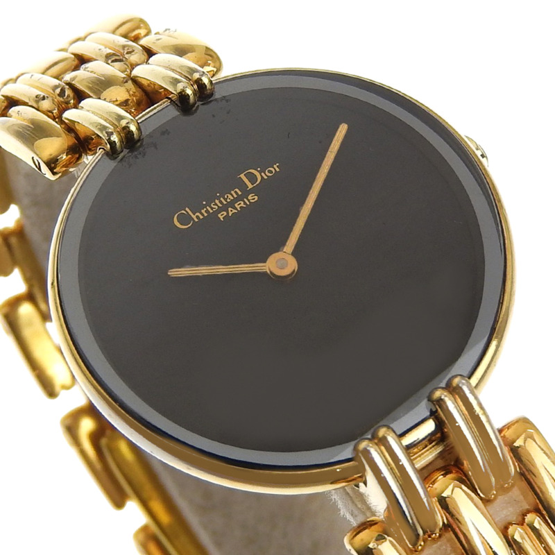 Christian Dior Bakira腕錶 D46.154.4 不鏽鋼石英模擬顯示黑色錶盤 女士款-2