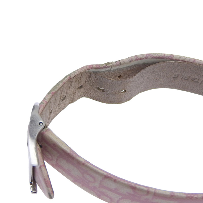 Christian Dior Maris腕錶D78-109，不鏽鋼錶殼搭配皮革錶帶，石英機芯，指針式顯示，白色貝殼錶盤，女士款-5