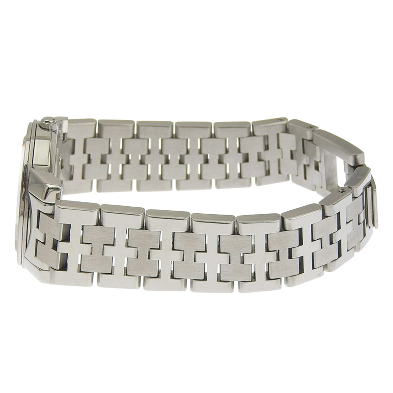 愛馬仕 Carrick 女士不鏽鋼石英腕錶，模擬顯示，白色錶盤-3