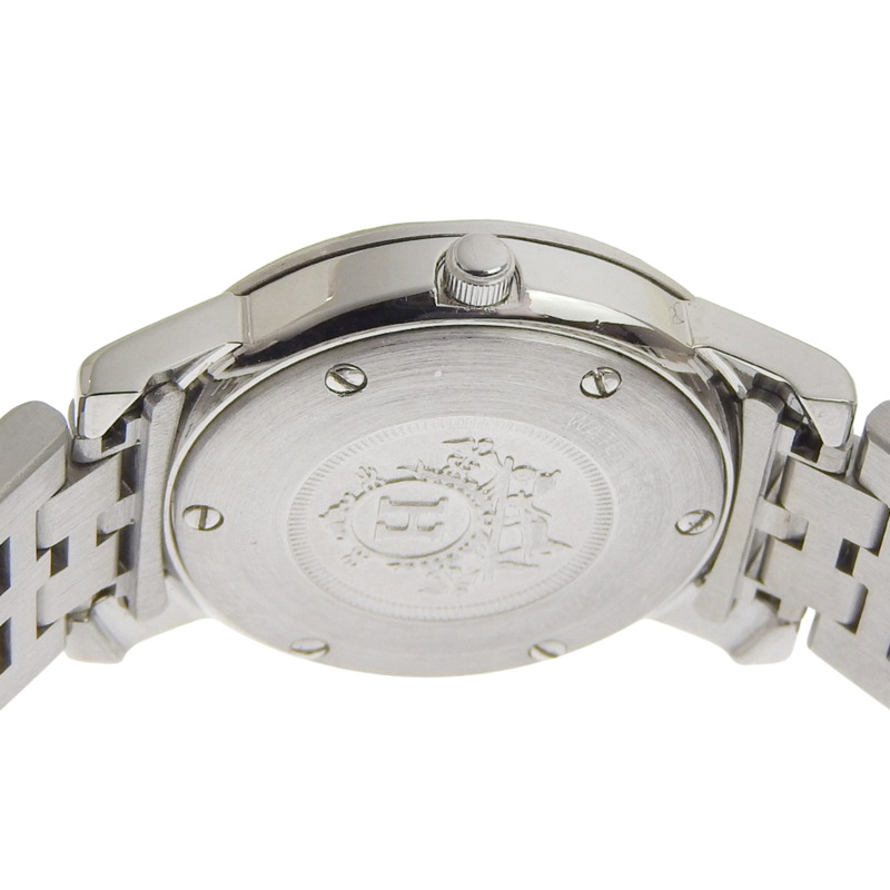 愛馬仕 Carrick 女士不鏽鋼石英腕錶，模擬顯示，白色錶盤-5