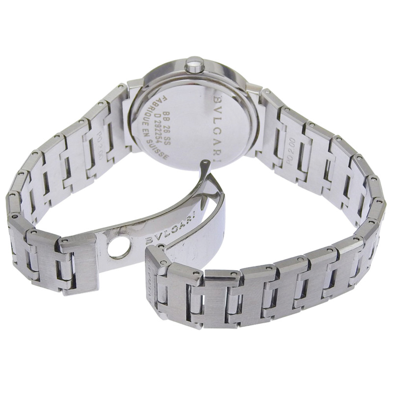 寶格麗 BB26SS 不鏽鋼石英模擬顯示女士腕錶，黑色錶盤-3