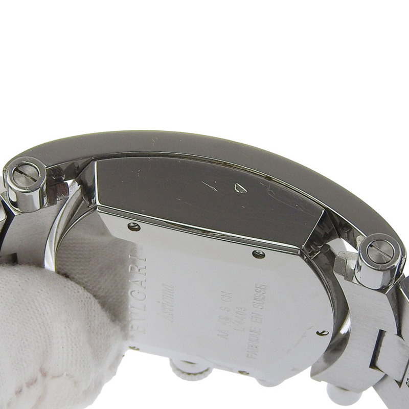 寶格麗 Assioma 男士腕錶 AA48SCH 不鏽鋼銀色自動計時碼錶，黑色錶盤-7