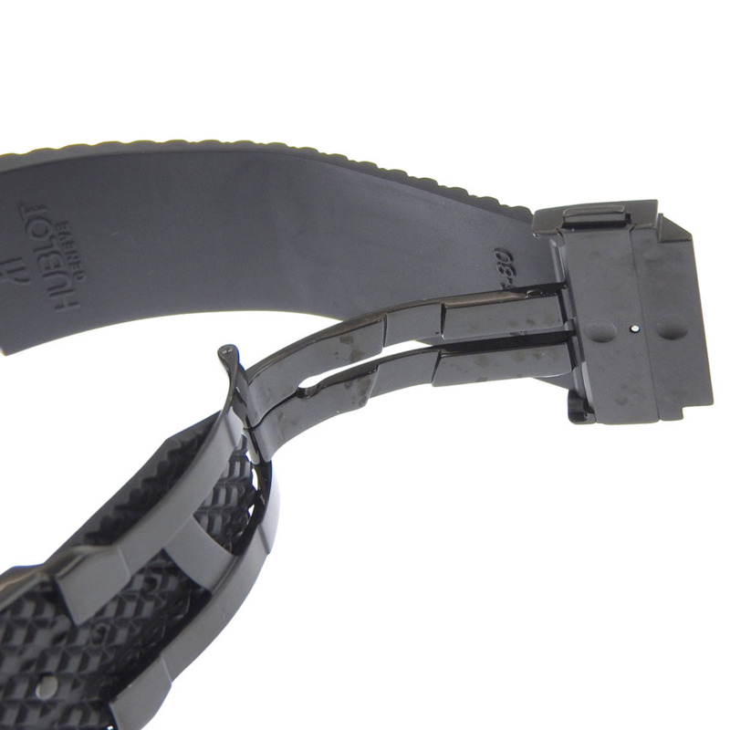 宇舶錶 Big Man Black Magic 男士腕錶，鑲鑽錶圈，型號 301.CV.130.RX.110，陶瓷、鈦金屬和橡膠材質，自動計時碼錶，錶盤，男士款-5