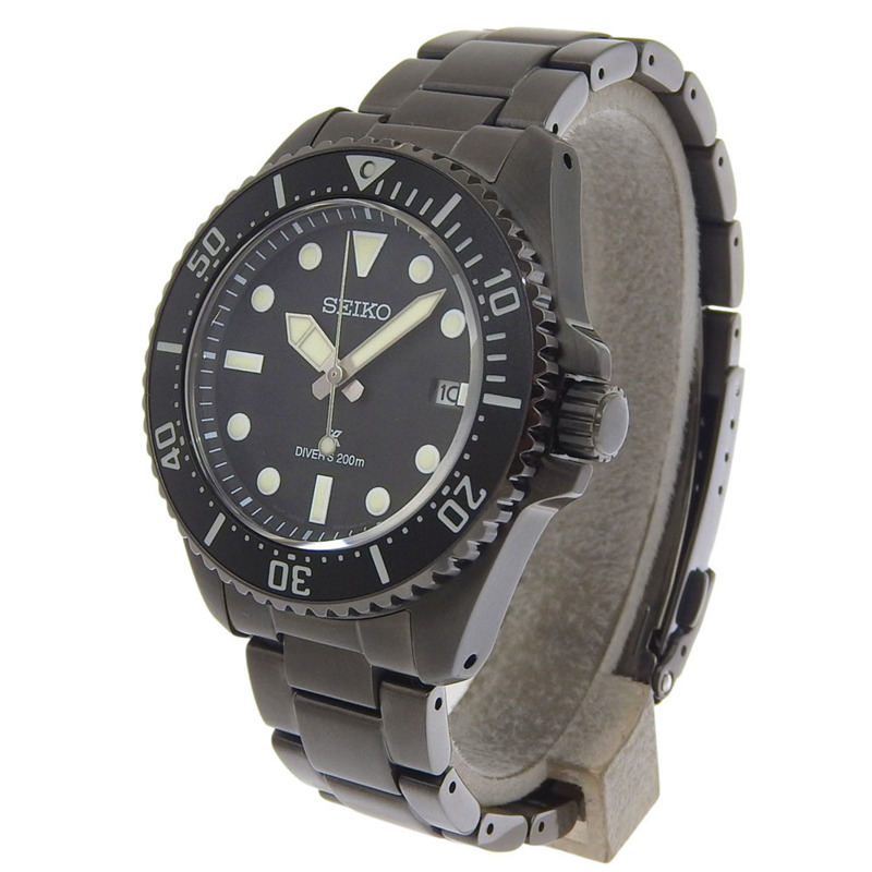 精工Prospex男錶SBDJ065不鏽鋼石英模擬顯示黑色錶盤-1