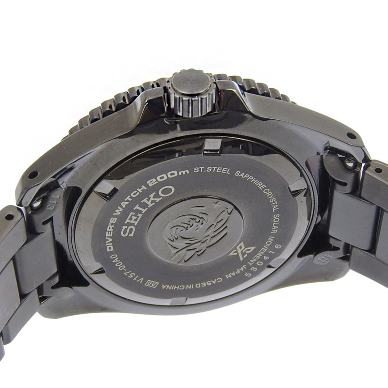 精工Prospex男錶SBDJ065不鏽鋼石英模擬顯示黑色錶盤-5