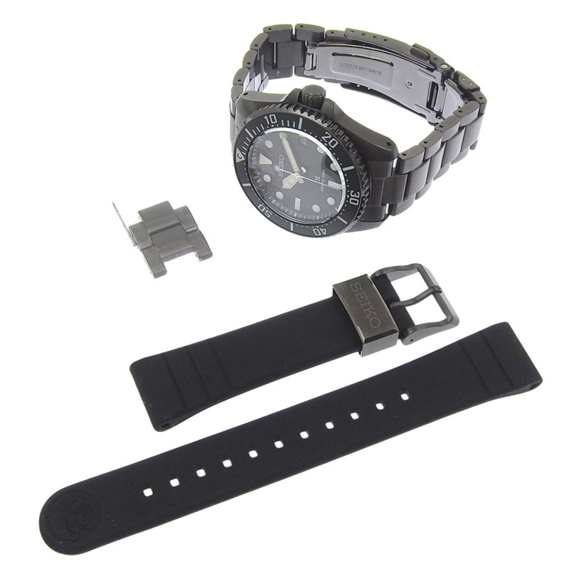 精工Prospex男錶SBDJ065不鏽鋼石英模擬顯示黑色錶盤-7