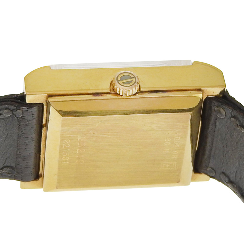 Christian Dior 復古腕錶 33212，鍍金皮錶帶，手動上鍊，指針式顯示，灰色錶盤，女士款-5