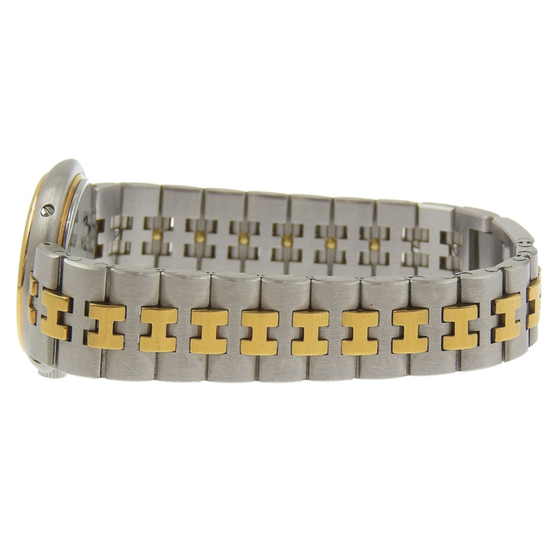 愛馬仕Profile系列腕錶，不鏽鋼錶殼，石英機芯，指針式顯示，銀色錶盤，女士款-3