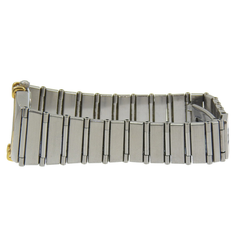 歐米茄星座系列迷你女士腕錶，不鏽鋼錶殼，鍍金石英機芯，指針式顯示，錶盤-3