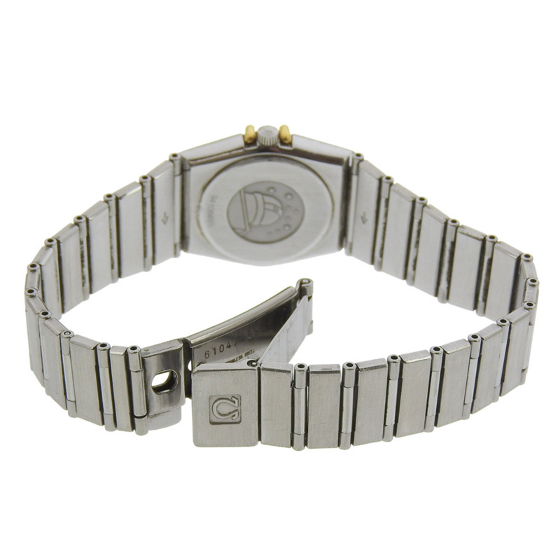 歐米茄星座系列迷你女士腕錶，不鏽鋼錶殼，鍍金石英機芯，指針式顯示，錶盤-4