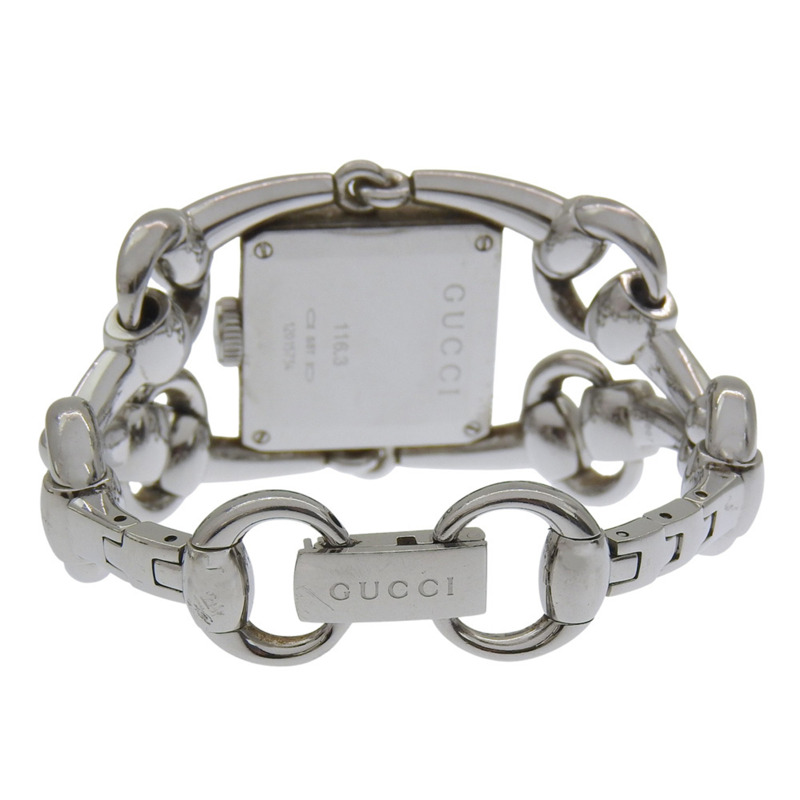 Gucci Signoria 女士腕錶，116.3毫米，不鏽鋼錶殼，石英機芯，指針式顯示，白色錶盤。-4