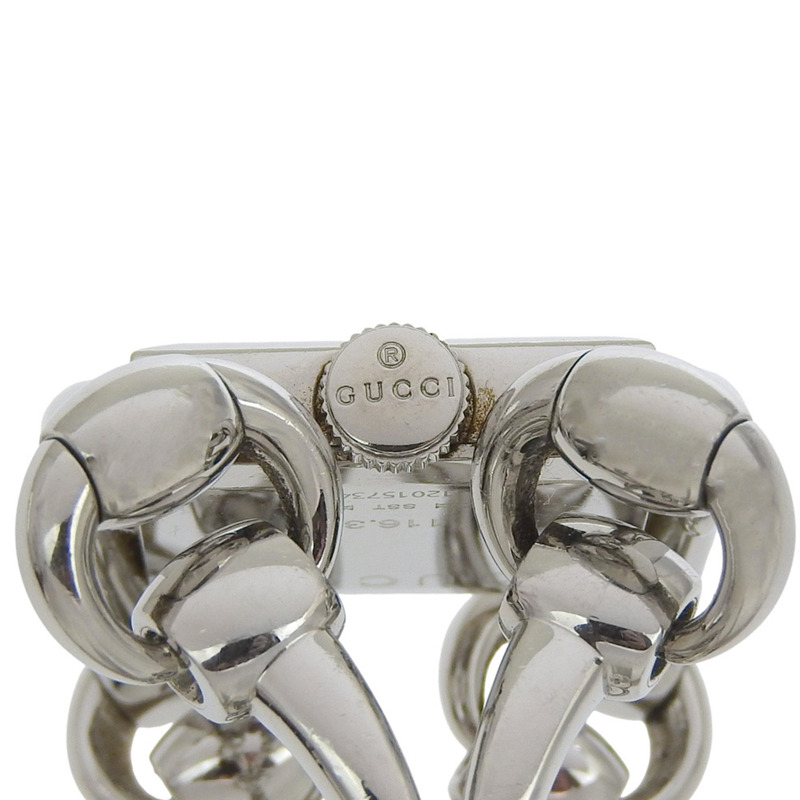 Gucci Signoria 女士腕錶，116.3毫米，不鏽鋼錶殼，石英機芯，指針式顯示，白色錶盤。-6