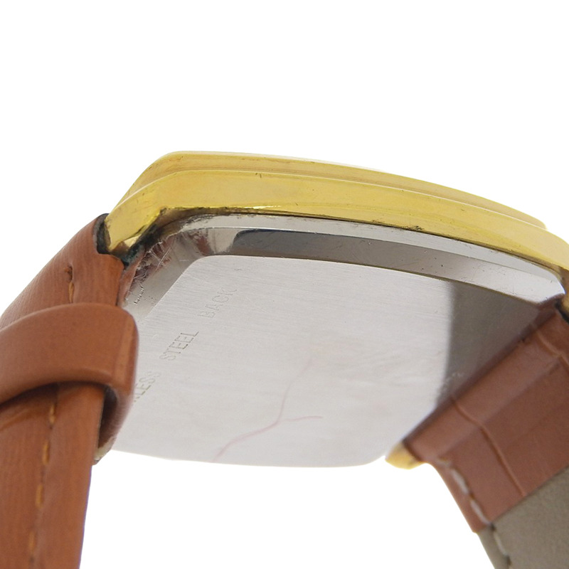 浪琴錶古董男錶 730-4231，鍍金不鏽鋼錶殼，金色石英機芯，指針式顯示，金色錶盤-6