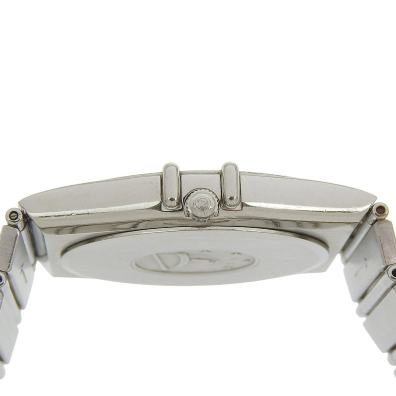 歐米茄星座系列男士腕錶，不鏽鋼錶殼，銀色石英機芯，指針式顯示，錶盤-6