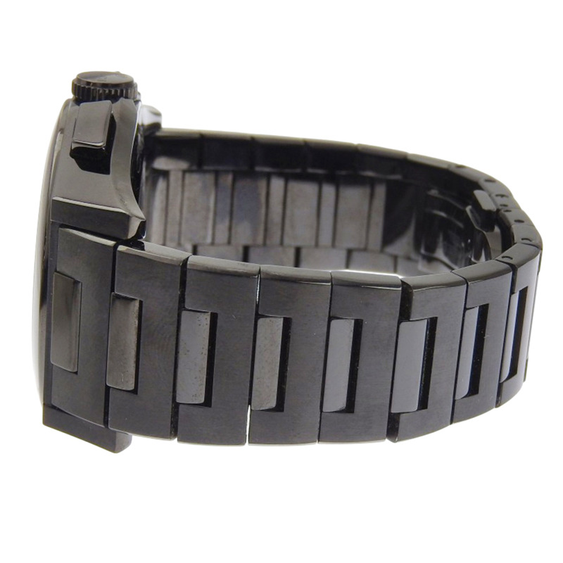 Gucci Pantheon 男士腕錶，115.2 不鏽鋼材質，黑色石英計時錶盤-3