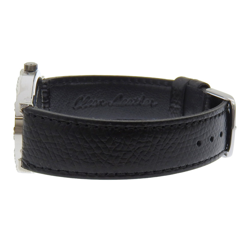 蒂芬妮 Atlas 女士腕錶，925 銀錶殼，皮革錶帶，石英機芯，指針式顯示，象牙色錶盤-3