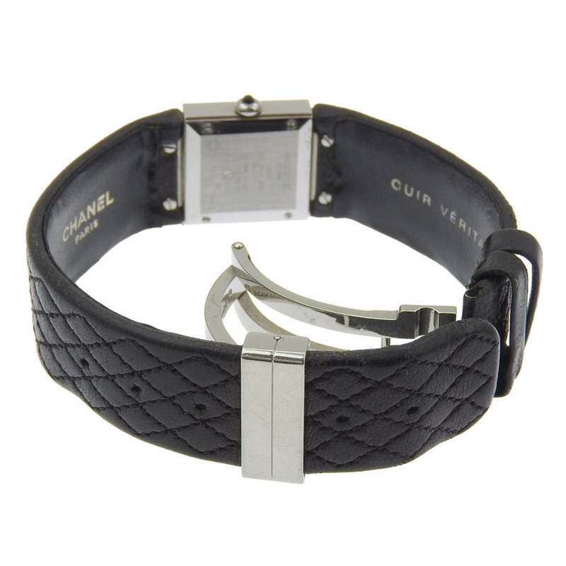 香奈兒 (CHANEL) Matelasse H0116 女士腕錶，精鋼和皮革錶殼，黑色石英機芯，指針式顯示，錶盤。-4