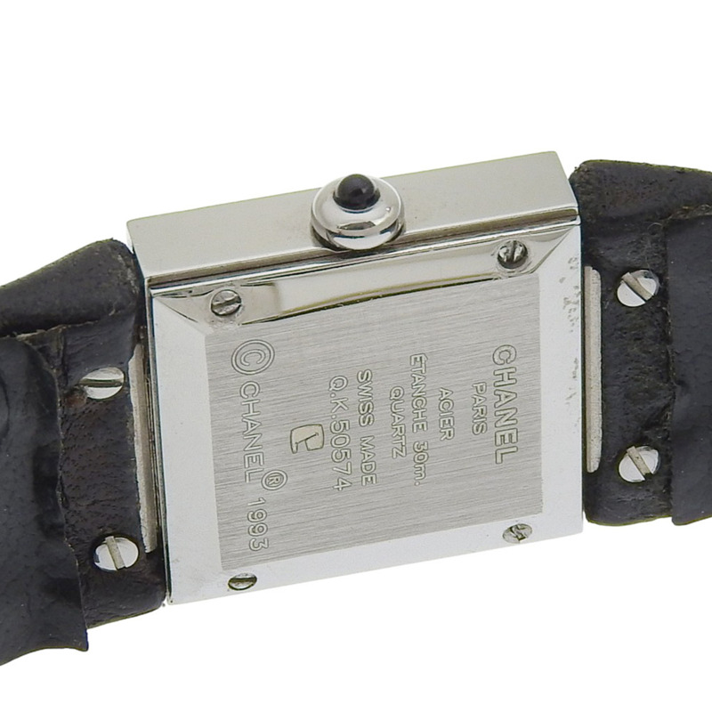 香奈兒 (CHANEL) Matelasse H0116 女士腕錶，精鋼和皮革錶殼，黑色石英機芯，指針式顯示，錶盤。-5