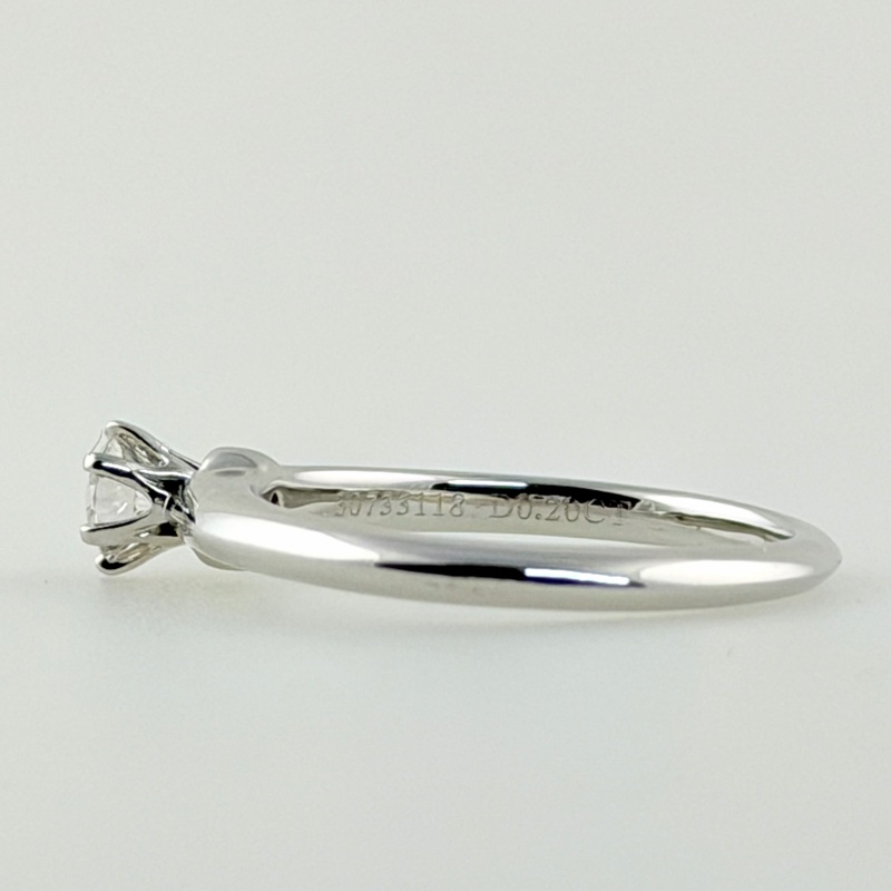 Tiffany pt950 鉑金鑽石 戒指48號-3