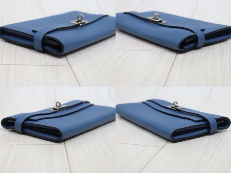 Hermes long Kelly 瑪瑙藍銀扣-4