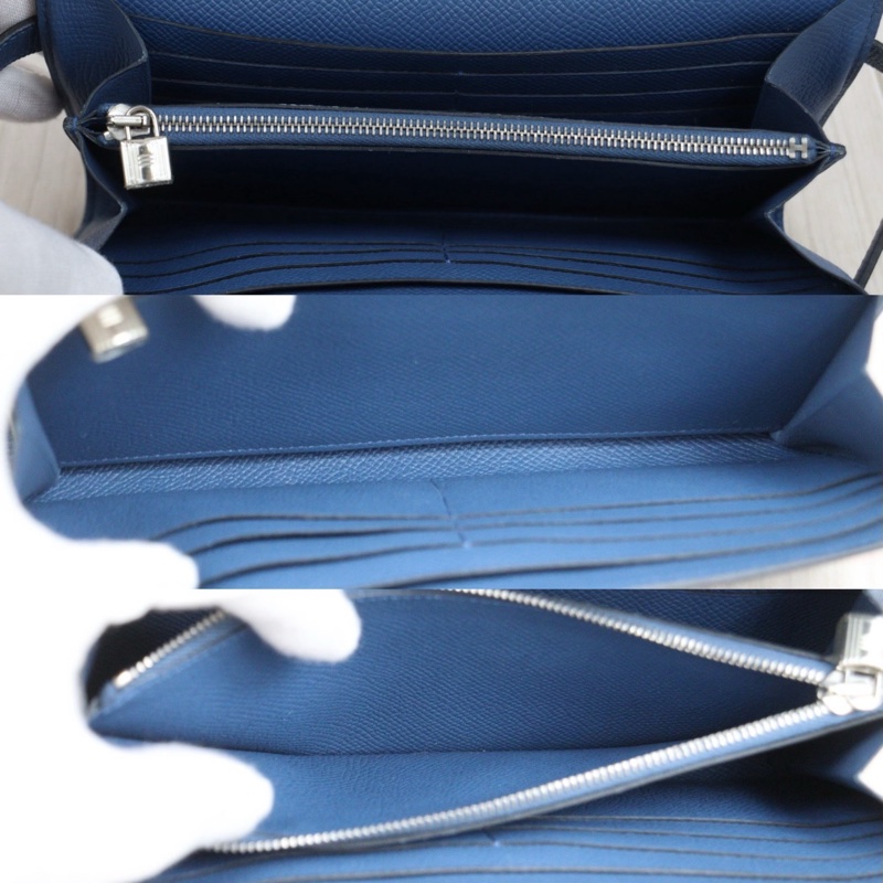 Hermes long Kelly 瑪瑙藍銀扣-7