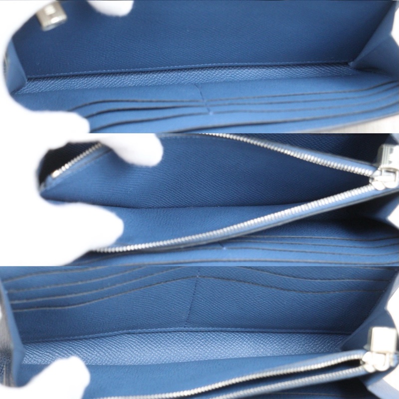 Hermes long Kelly 瑪瑙藍銀扣-11