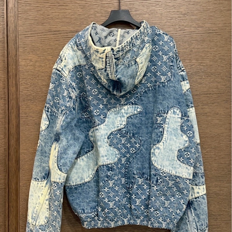 LV nigo連帽牛仔外套-1