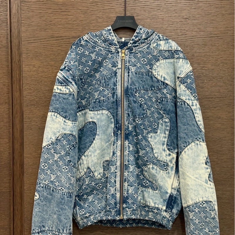 LV nigo連帽牛仔外套-3